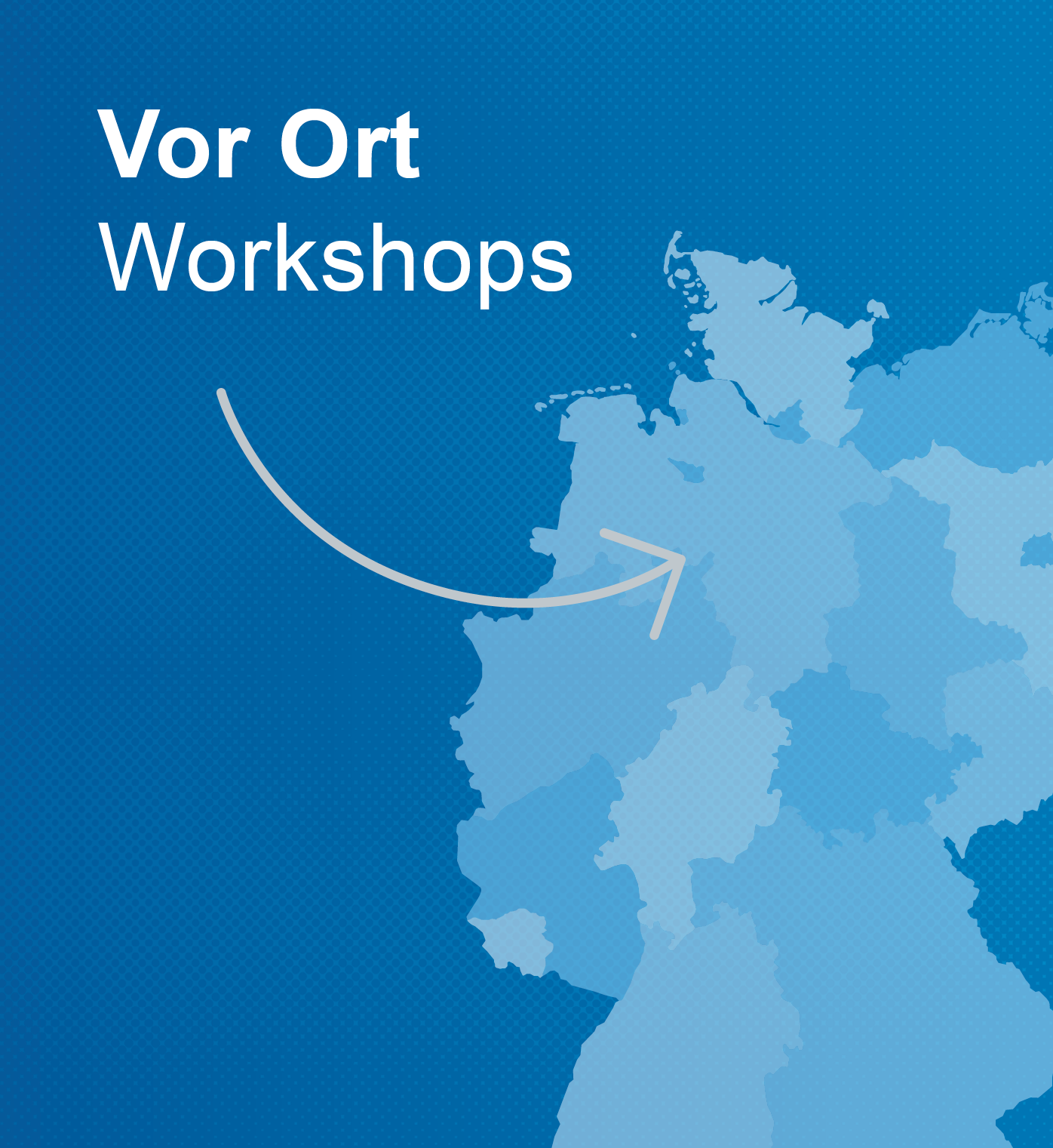 Deutschlandumriss zu Onyfix Vor-Ort-Workshops