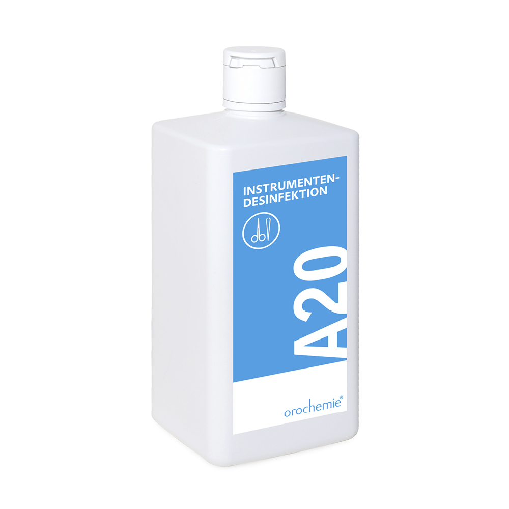 Orochemie A20 Instrumenten-Desinfektion gegen Bakterien, Hefepilze und eine Vielzahl von Viren.
